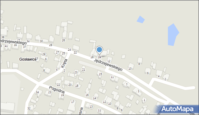 Konin, Jędrzejewskiego Dominika, ks., 14, mapa Konina