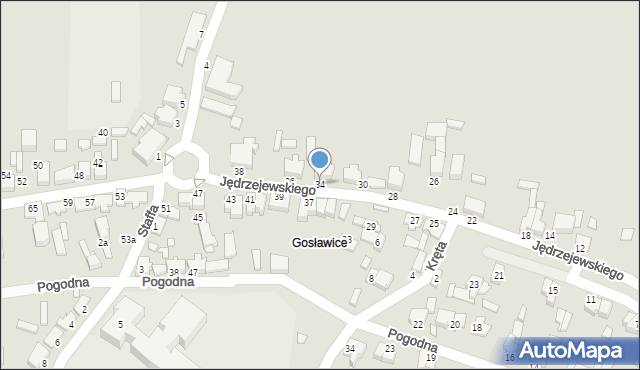 Konin, Jędrzejewskiego Dominika, ks., 34, mapa Konina