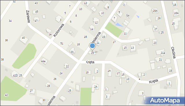 Korwinów, Jesienna, 23, mapa Korwinów