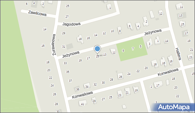 Kościerzyna, Jeżynowa, 15, mapa Kościerzyna