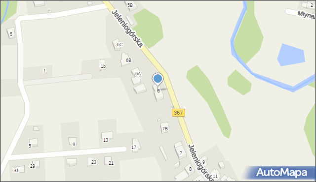 Kostrzyca, Jeleniogórska, 6, mapa Kostrzyca