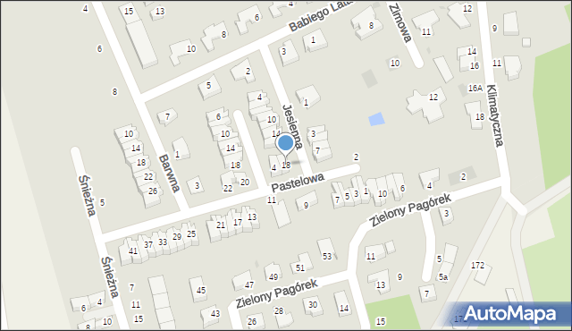 Koszalin, Jesienna, 18, mapa Koszalina