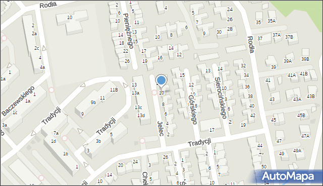 Koszalin, Jelec Jadwigi, 10, mapa Koszalina