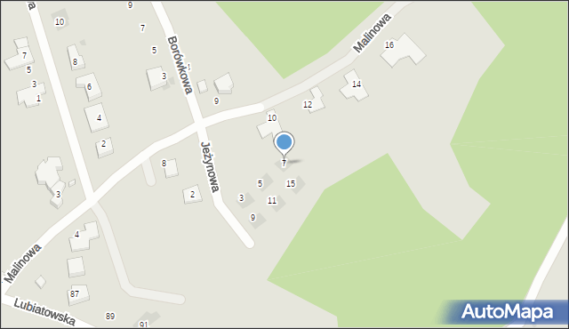 Koszalin, Jeżynowa, 7, mapa Koszalina