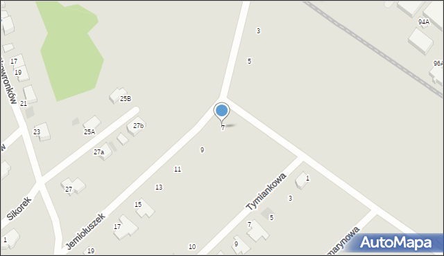 Koszalin, Jemiołuszek, 7, mapa Koszalina