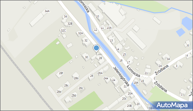 Kowary, Jeleniogórska, 30A, mapa Kowary