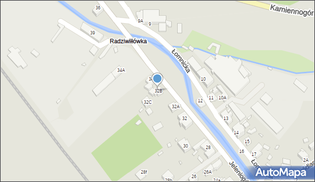 Kowary, Jeleniogórska, 32B, mapa Kowary