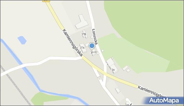 Kowary, Jeleniogórska, 37, mapa Kowary