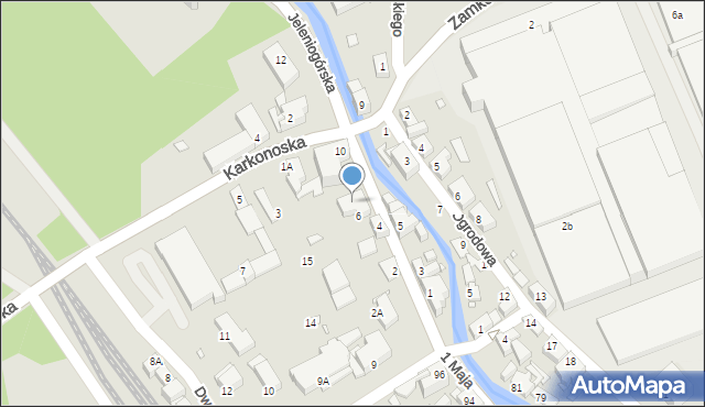 Kowary, Jeleniogórska, 8, mapa Kowary