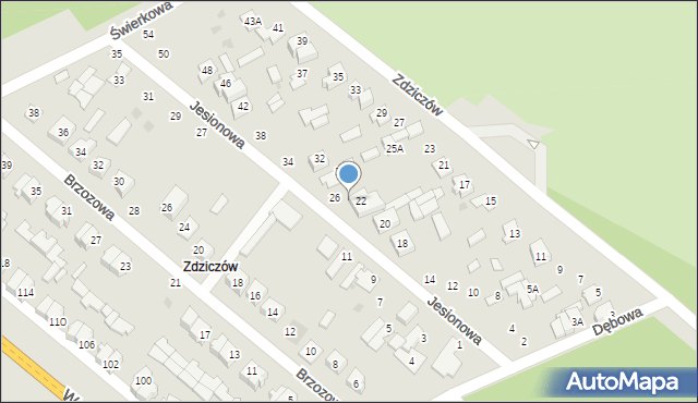 Kozienice, Jesionowa, 24, mapa Kozienice