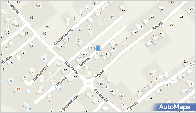 Kozy, Jemioły, 4, mapa Kozy