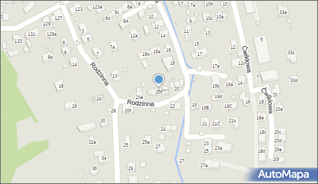 Kraków, Jemiołowa, 20c, mapa Krakowa