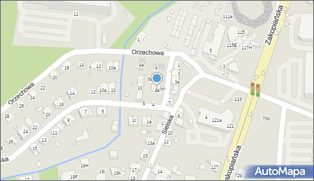 Kraków, Jeleniogórska, 4a, mapa Krakowa