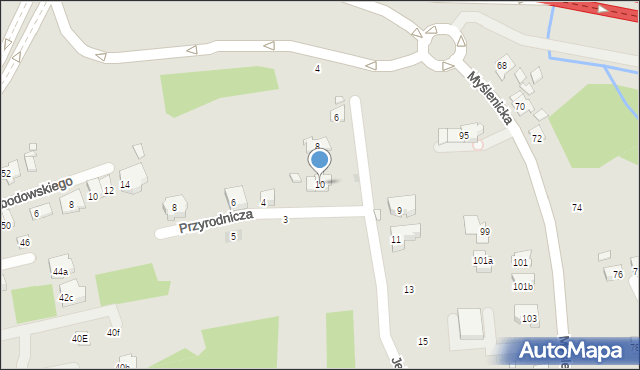 Kraków, Jelskiego Konstantego, 10, mapa Krakowa