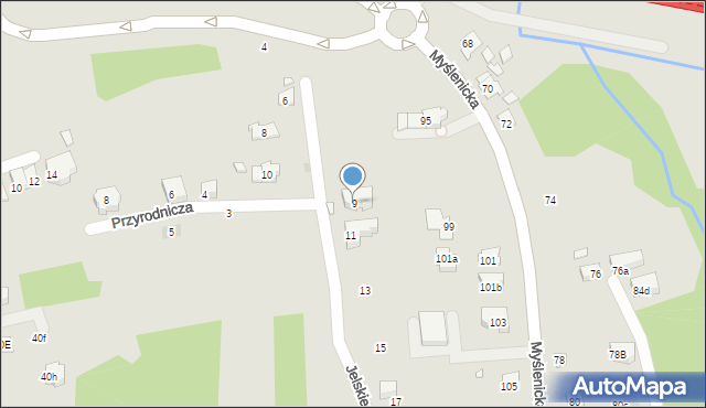Kraków, Jelskiego Konstantego, 9, mapa Krakowa