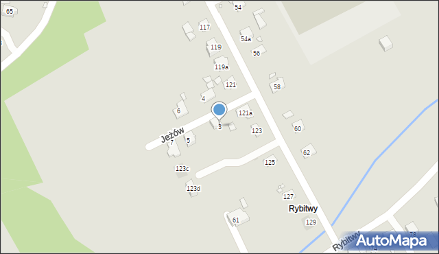 Kraków, Jeżów, 3, mapa Krakowa