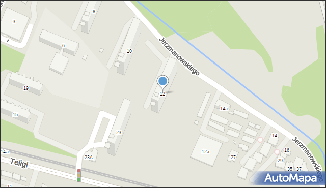 Kraków, Jerzmanowskiego Erazma, 12, mapa Krakowa