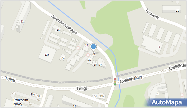 Kraków, Jerzmanowskiego Erazma, 16, mapa Krakowa