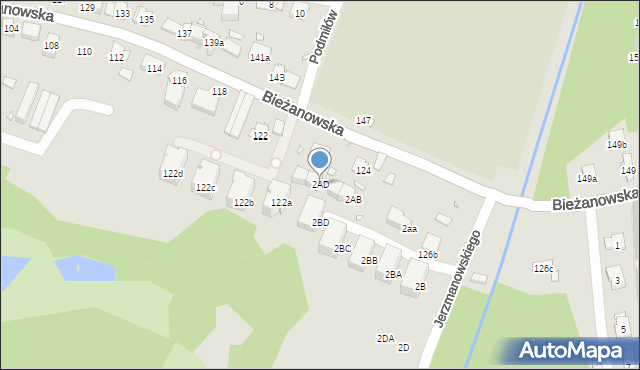 Kraków, Jerzmanowskiego Erazma, 2AD, mapa Krakowa