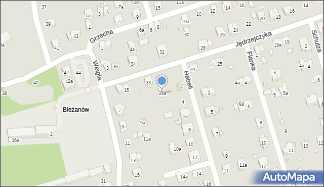 Kraków, Jędrzejczyka Ludwika, 33a, mapa Krakowa