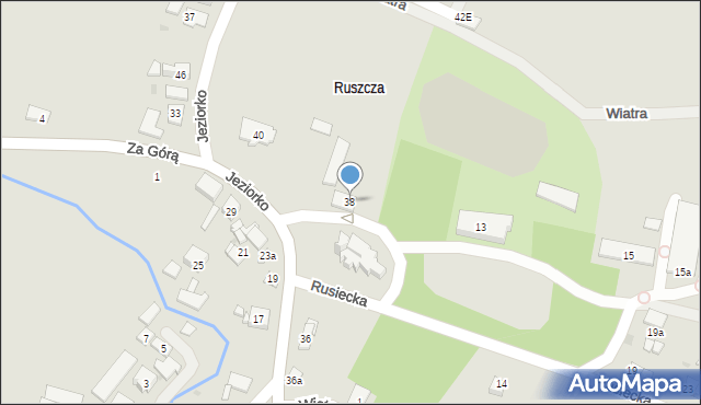 Kraków, Jeziorko, 38, mapa Krakowa