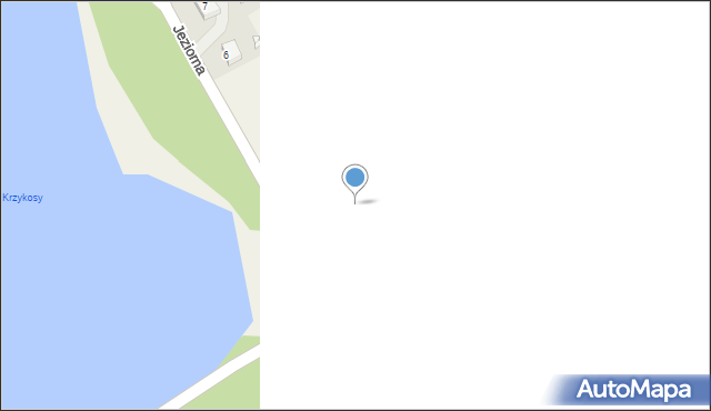 Krzykosy, Jeziorna, 4a, mapa Krzykosy