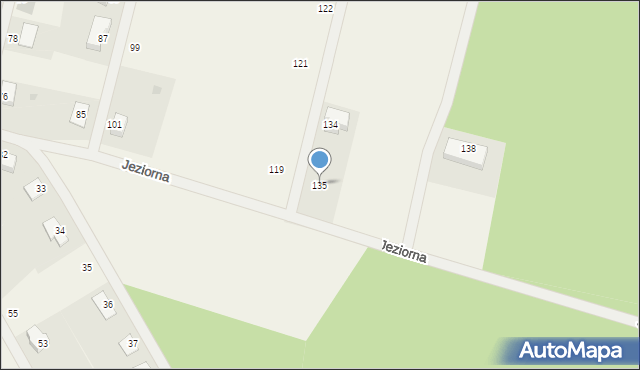 Kunowice, Jeziorna, 135, mapa Kunowice