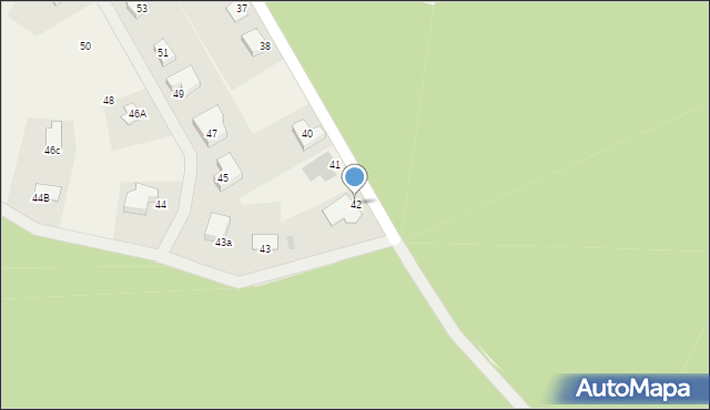 Kunowice, Jeziorna, 42, mapa Kunowice