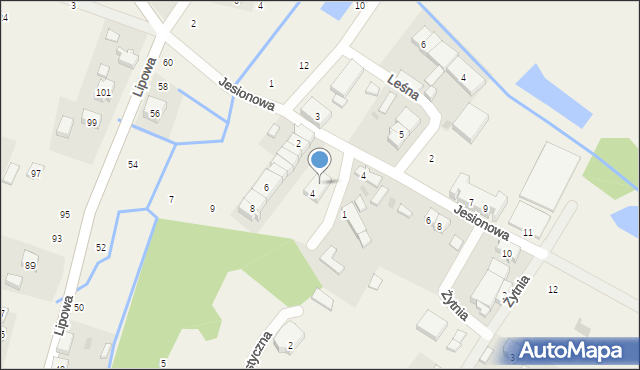 Kuraszków, Jesionowa, 2a, mapa Kuraszków