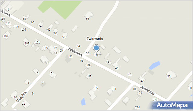 Kutno, Jesienna, 50, mapa Kutno