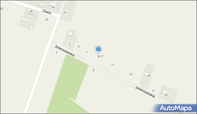 Łabędziów, Jeleniowska, 9, mapa Łabędziów