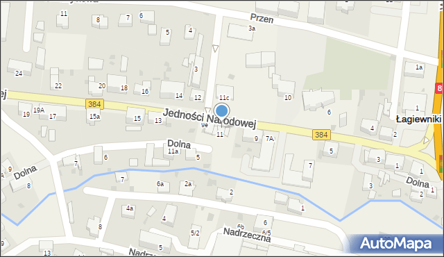Łagiewniki, Jedności Narodowej, 9b, mapa Łagiewniki