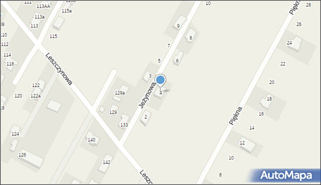 Laszczki, Jeżynowa, 4, mapa Laszczki