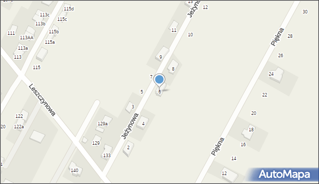 Laszczki, Jeżynowa, 6, mapa Laszczki