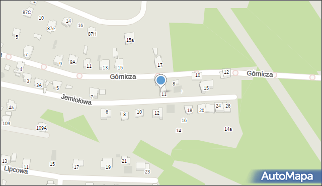 Lędziny, Jemiołowa, 9, mapa Lędziny