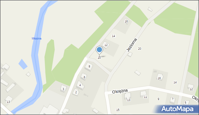 Leśno, Jeziorna, 10, mapa Leśno