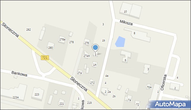 Lesznowola, Jedności, 1, mapa Lesznowola