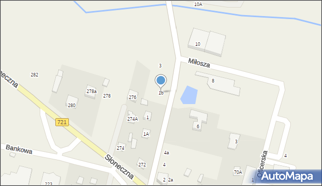 Lesznowola, Jedności, 1b, mapa Lesznowola