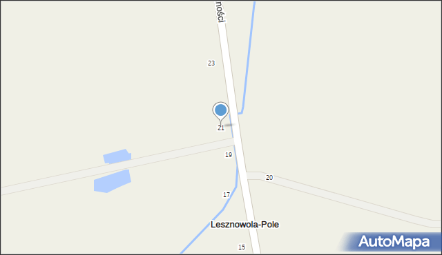 Lesznowola, Jedności, 21, mapa Lesznowola