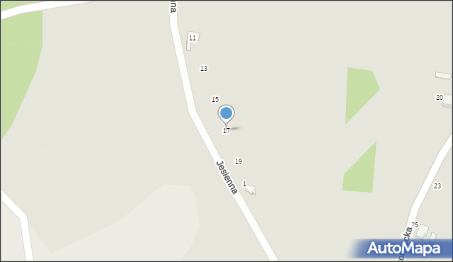 Libiąż, Jesienna, 17, mapa Libiąż