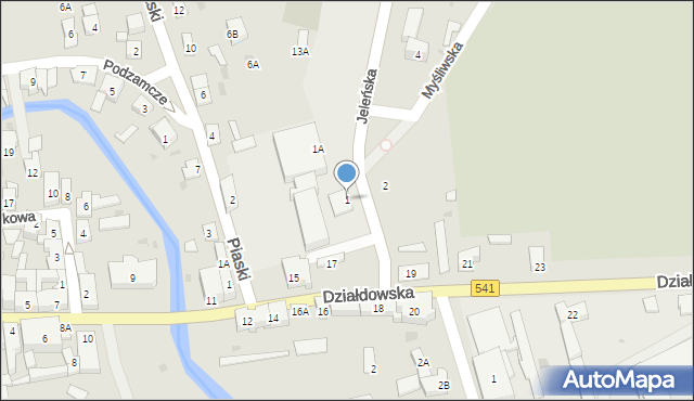 Lidzbark, Jeleńska, 1, mapa Lidzbark