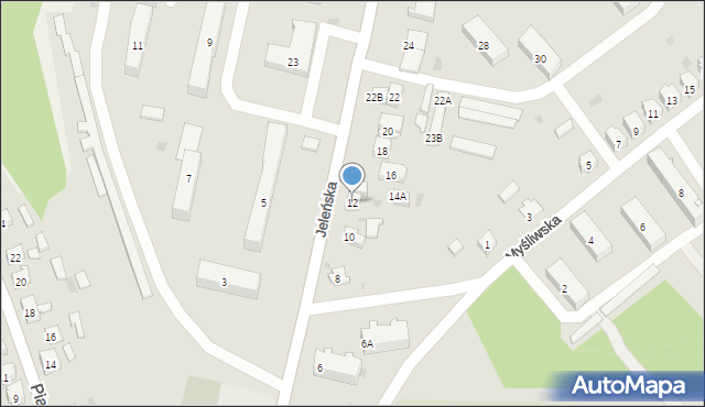 Lidzbark, Jeleńska, 12, mapa Lidzbark