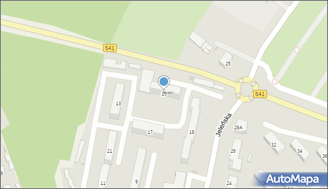 Lidzbark, Jeleńska, 15, mapa Lidzbark