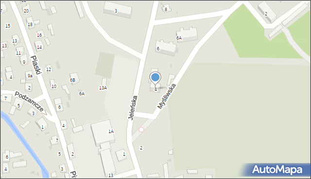 Lidzbark, Jeleńska, 4, mapa Lidzbark