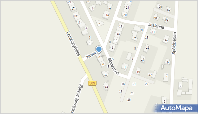 Lipno, Jesienna, 2, mapa Lipno