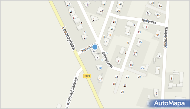 Lipno, Jesienna, 4, mapa Lipno