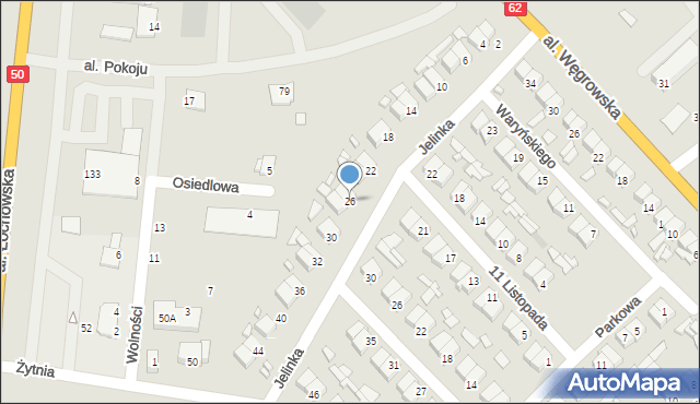 Łochów, Jelinka Piotra, ks., 26, mapa Łochów