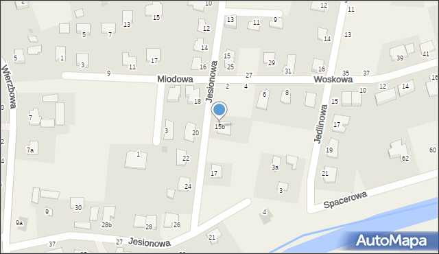 Łochowo, Jesionowa, 15b, mapa Łochowo