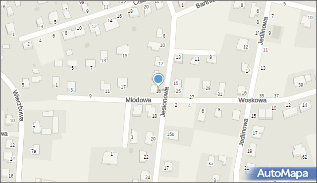 Łochowo, Jesionowa, 16, mapa Łochowo