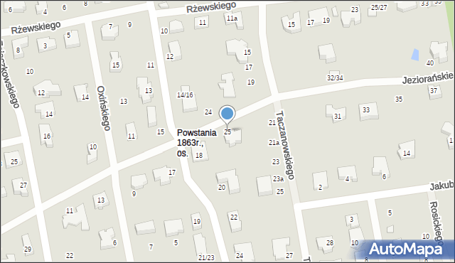 Łódź, Jeziorańskiego Antoniego, gen., 25, mapa Łodzi